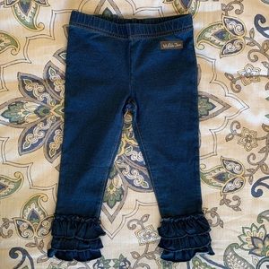 NWT Matilda Jane 2T Ruffle Jegging Denim Leggings